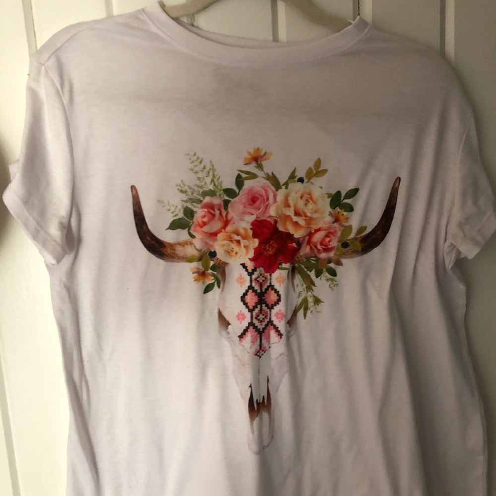 Show Me Your MuMu Bill Horn Flowers T-Shirt